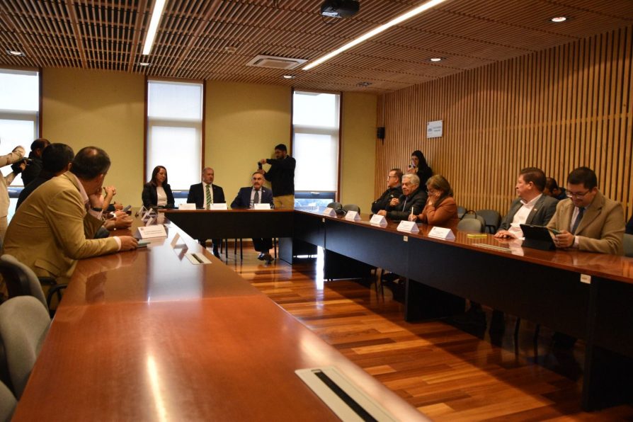 Delegado Ljubetic y Manoli sostienen primera reunión de trabajo con alcaldes de Malleco